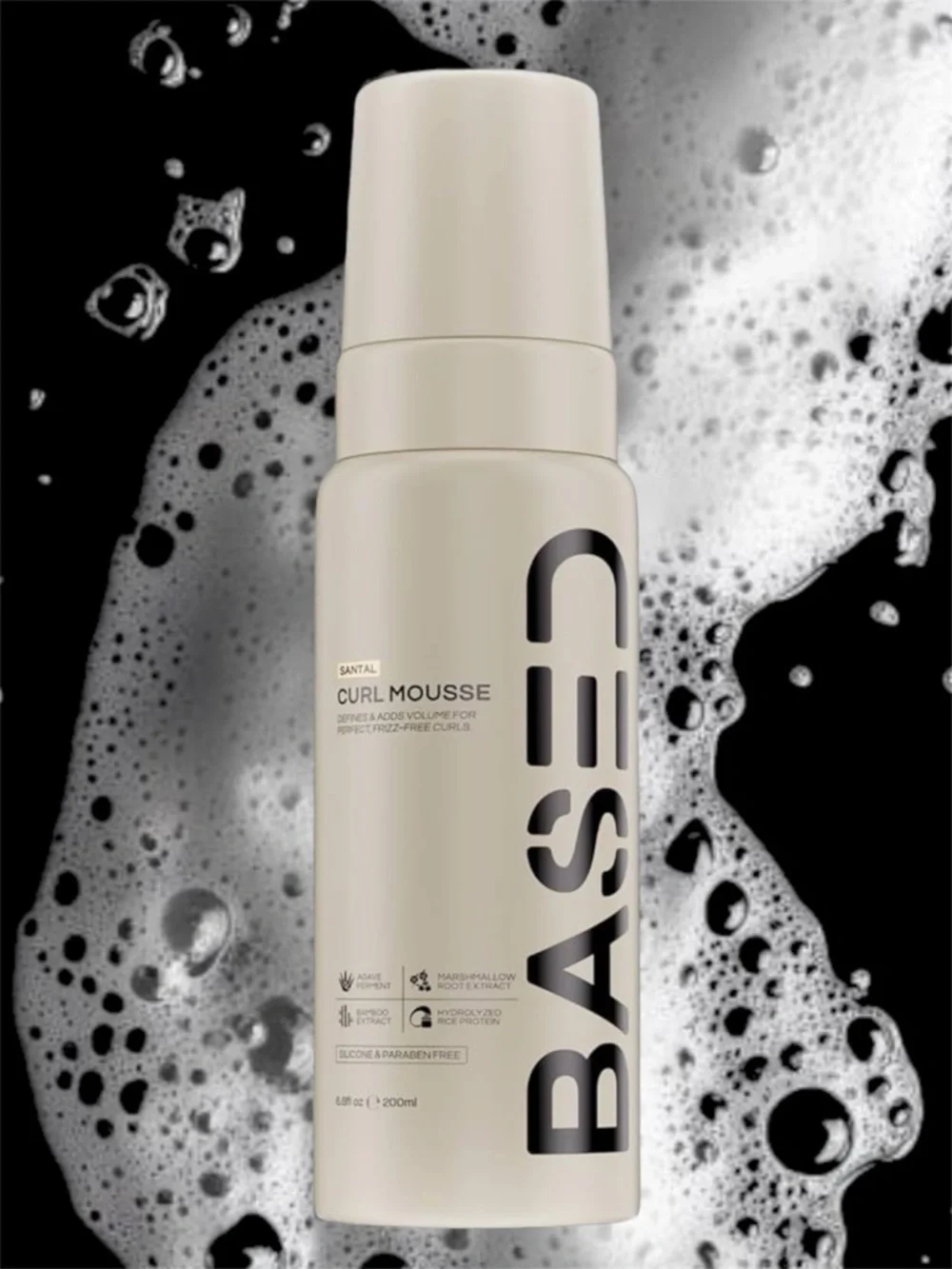 BASED BODYWORKS Curl Mousse 6.8oz Lightweight Hold Curly Hair NEW
